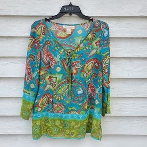 Colorful Paisley Top